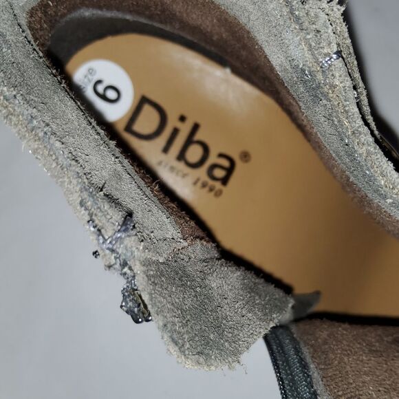 New Diba Suede Leather Women's Gray Ankle Boots Booties Size 6 - Picture 7 of 9